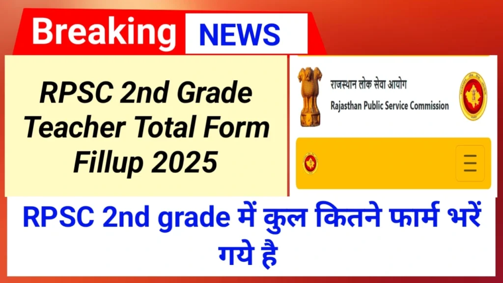 RPSC 2nd Grade Teacher Vacancy 2025 में कुल कितने फार्म भरें गये है | RPSC 2nd Grade Teacher Vacancy Total Form Fillup 2025